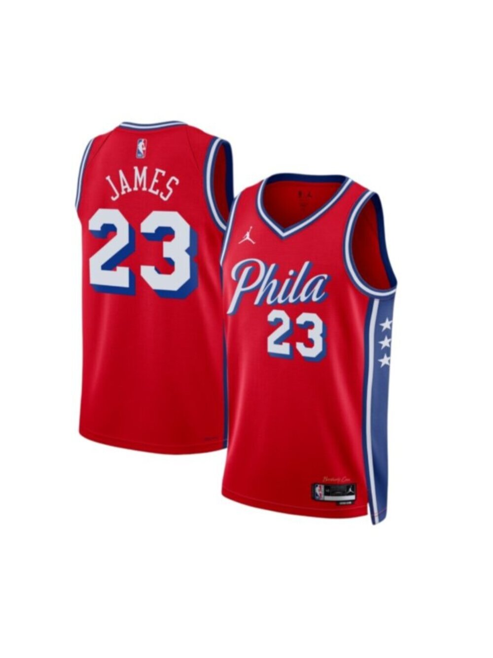 LeBron James 76ers Red Jersey